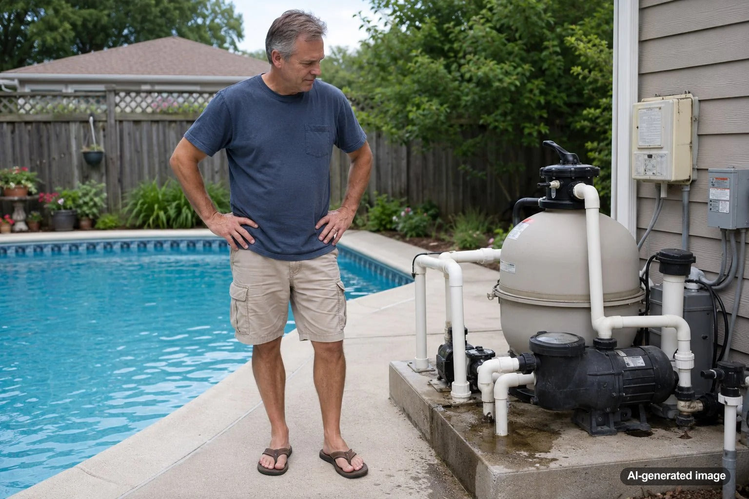 Pool return jet and clean swimming pool water for checking return lines for leaks