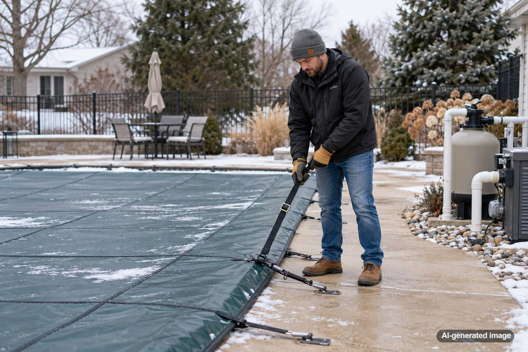 How to Keep a Winter Pool Cover From Blowing Loose