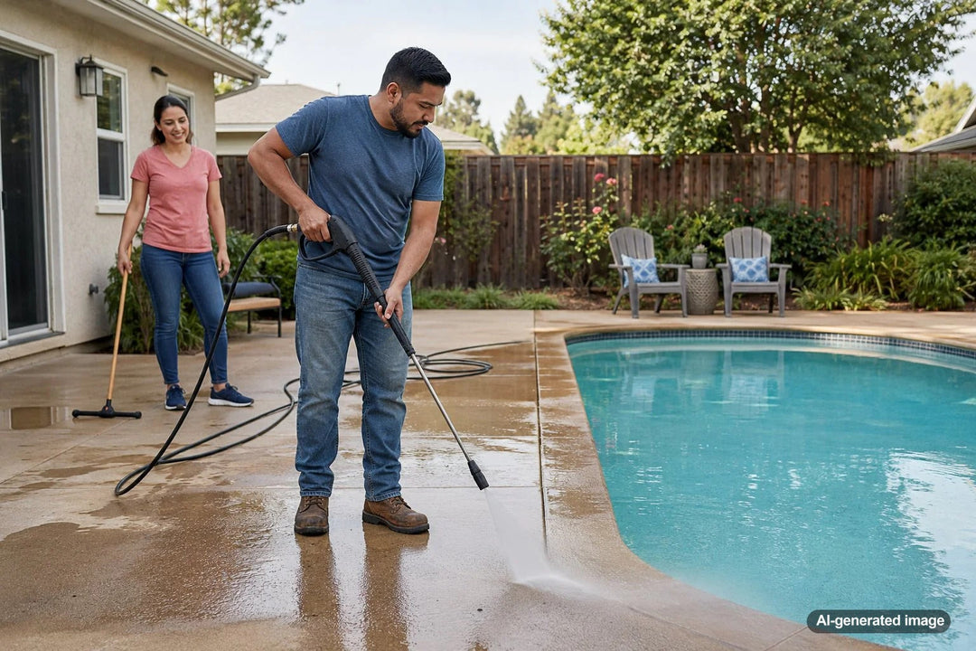 How to Pressure Wash Around a Pool Without Making a Mess: A Cleaner, Safer Pool Deck Plan