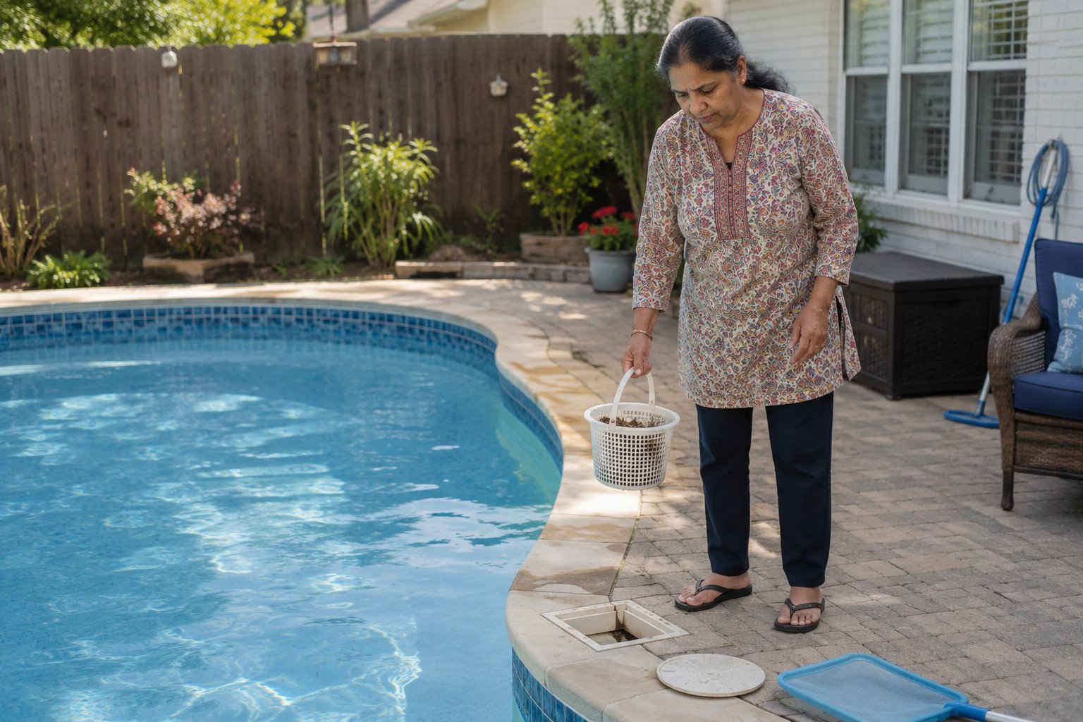 Pool skimmer basket floating up in a swimming pool skimmer with causes and fixes for better pool suction