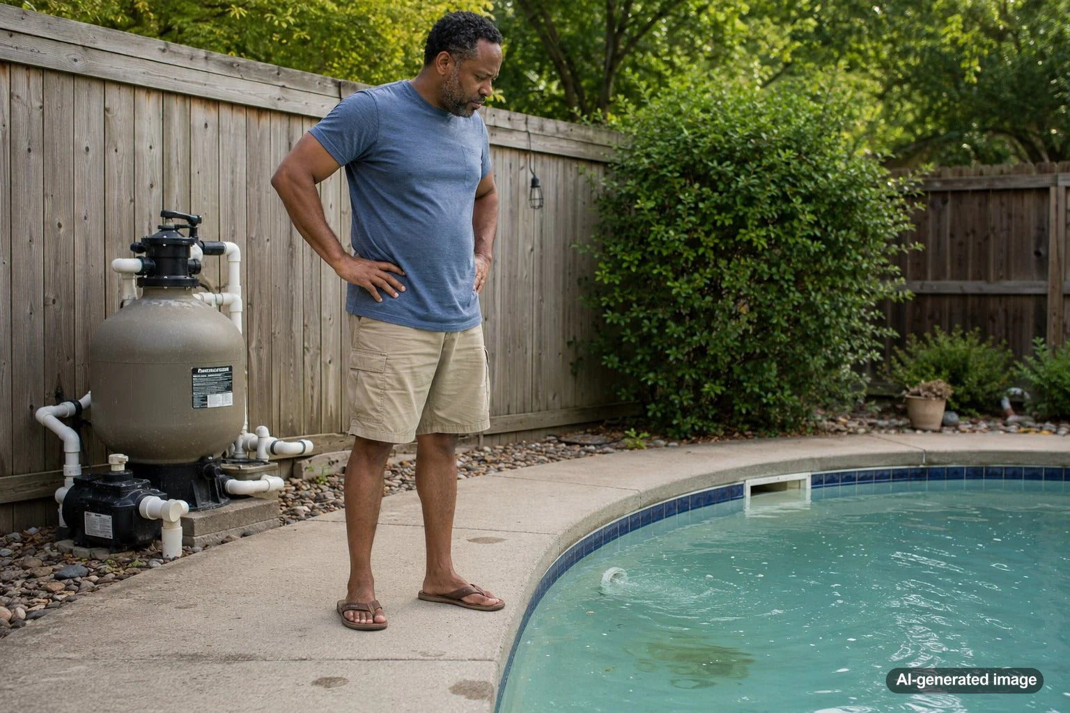 Pool sand filter channeling causing cloudy dirty water to return to a swimming pool