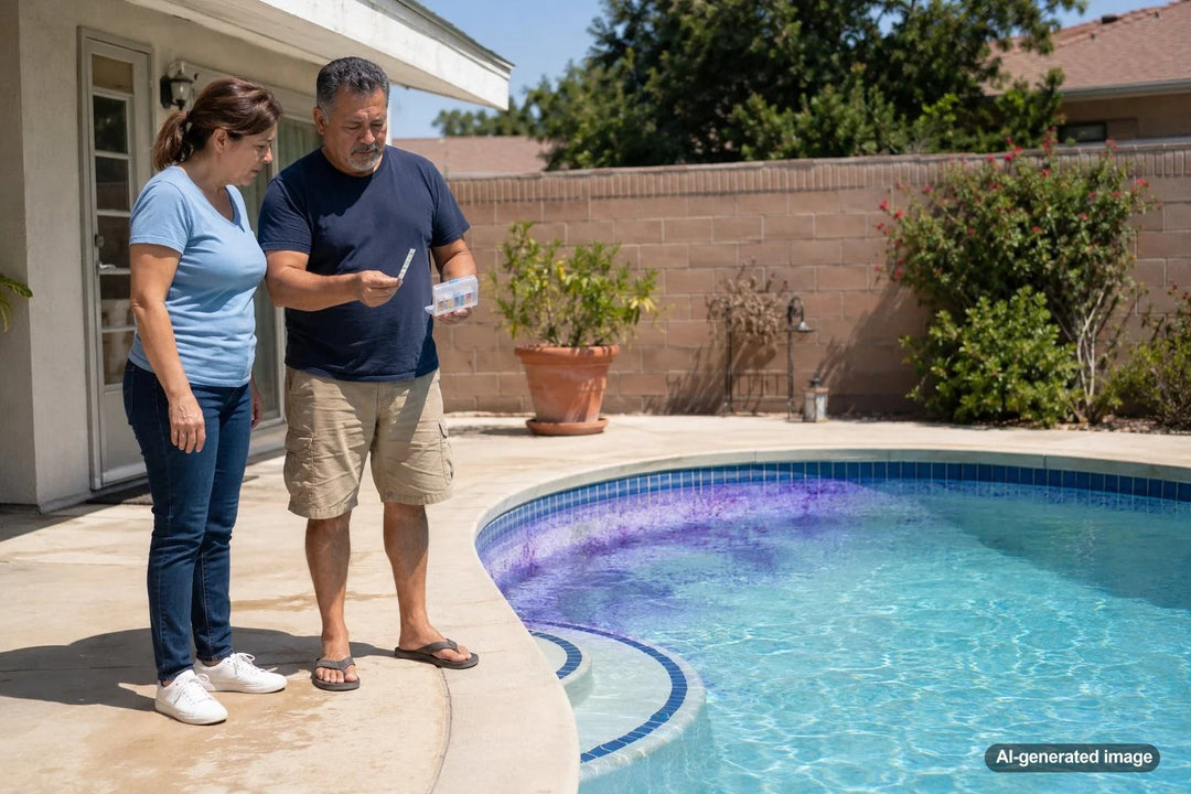 What Causes Purple Stains in a Swimming Pool?