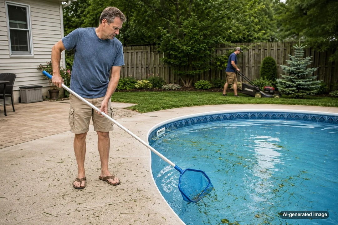 Why Grass Clippings Should Stay Out of the Pool